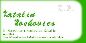 katalin moskovics business card